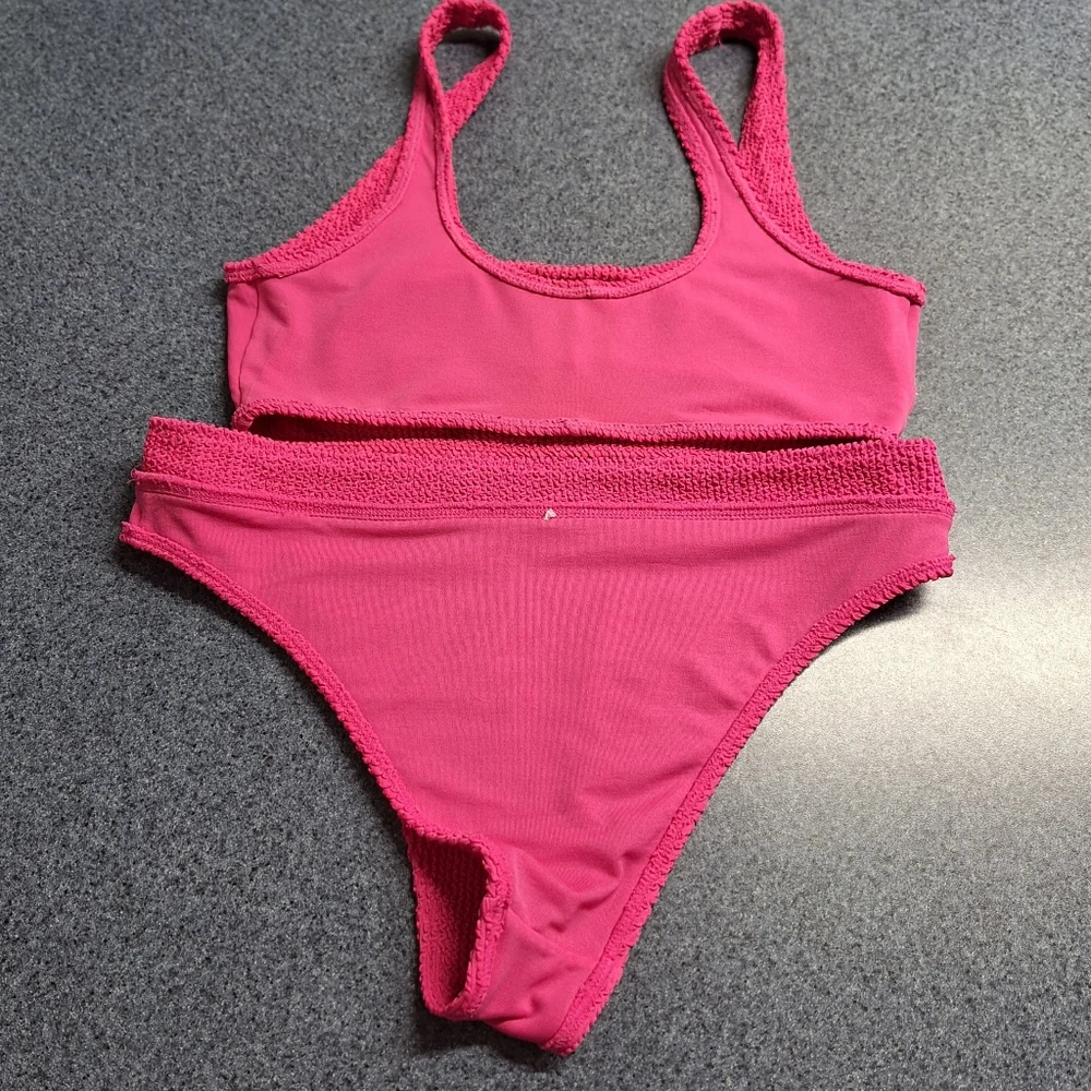Billabong "Pink Punch" Summer High Waist Bikini, Size Medium, L59818 - Picture 10 of 11